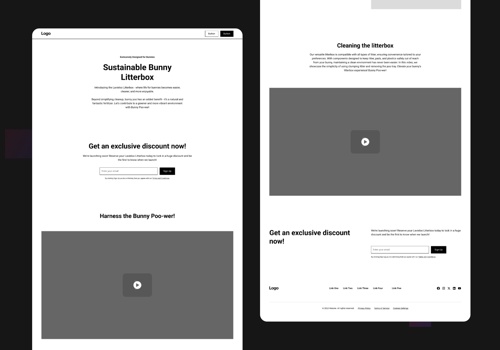 Web Design Package Example: Design a landing page for Lavieloo
