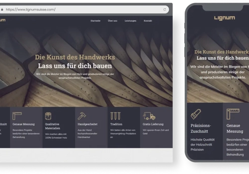 UX/UI Design Package Example: Professional Craftsman Website