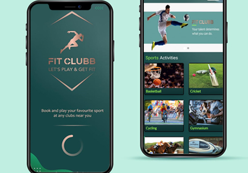 Mobile App Development Package Example: FitClubb - Real-time Sports arena booking