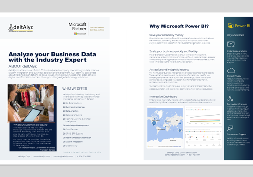 BI & Big Data Consulting & SI Package Example: Government of Canada BI Training