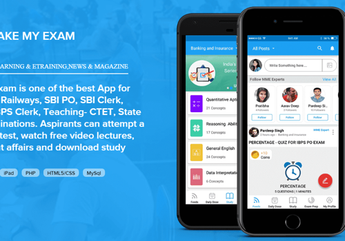 Mobile App Development Package Example: Make My Exam