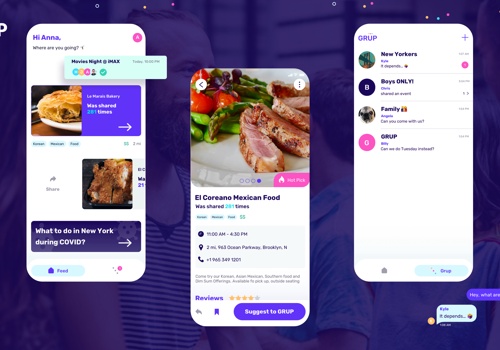 UX/UI Design Package Example: GRUP - Social Platform