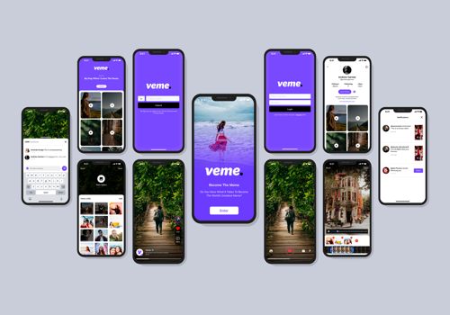 UX/UI Design Package Example: Veme App UI Design