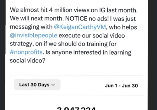 Social Media Marketing Package Example: Invisible People