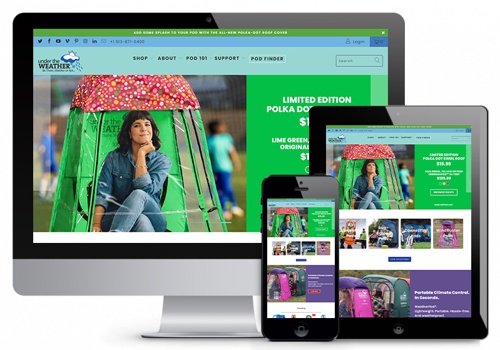 Web Design Package Example: Outdoor Tents Website