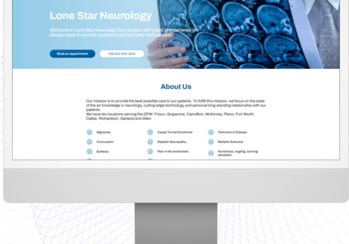 Search Engine Optimization Package Example: SEO for Lone Star Neurology