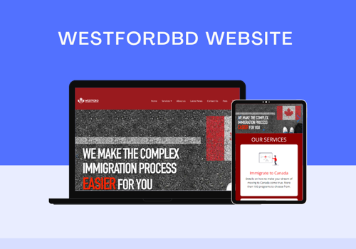 Web Design Package Example: A immigration agency portfolio