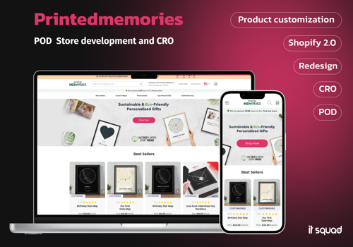 Custom Software Development Package Example: POD Shopify store development
