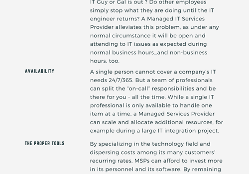 IT Managed Services Package Example: Why MSP for SMB, pg. 2