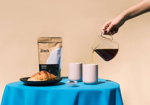 Branding Package Example: Black — fresh roastery coffee packaging and branding