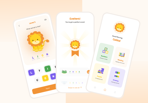 Mobile App Development Package Example: Educational Mobile App design for Kids