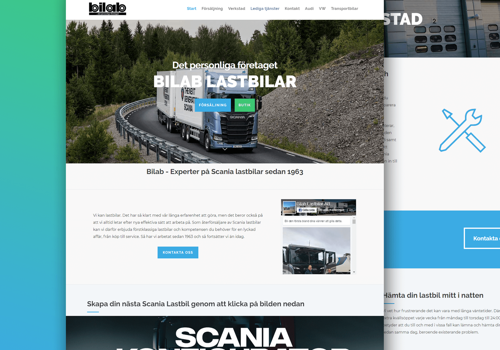 E-Commerce Development Package Example: Bilab Lastbilar
