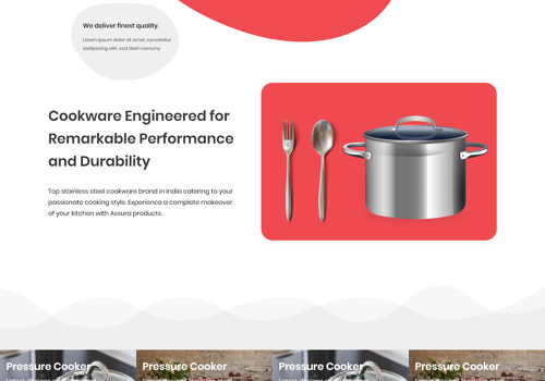 UX/UI Design Package Example: Kithchenware Website UIUX Design