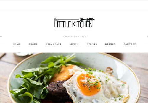 Web Design Package Example: The little kitchen family business Squarespace Website Design