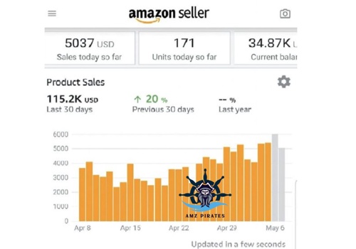 Ecommerce Marketing Package Example: Amazon.com: 115.2K Sales in 30 Days