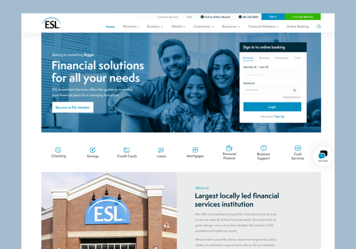 Web Design Package Example: ESL website design