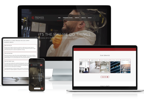 Web Design Package Example: Premier Contract Cleaning Website