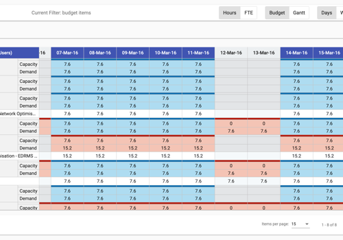 Custom Software Development Package Example: Resource management functionality for a custom PPM tool
