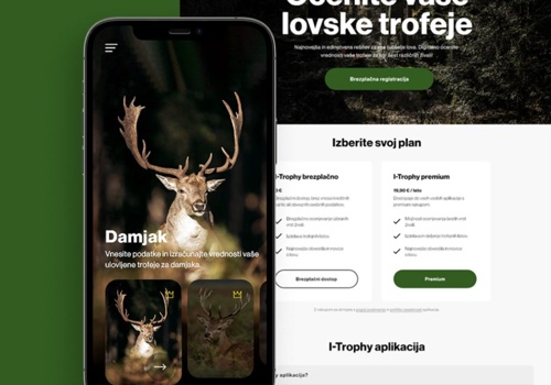 UX/UI Design Package Example: Hybrid application for hunters.
