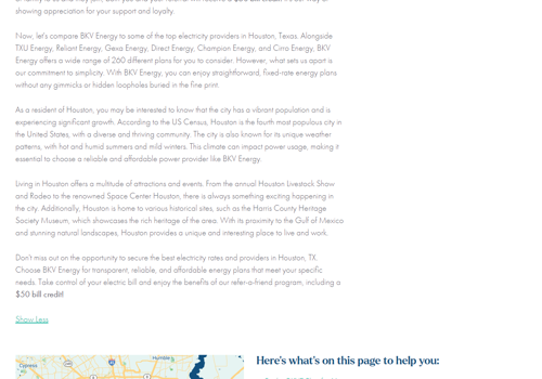 Search Engine Optimization Package Example: MMG Marketing Pages for BKV Energy