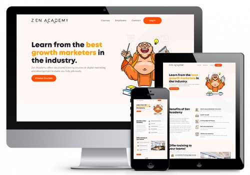 Web Design Package Example: Digital Marketing & Development Training Company
