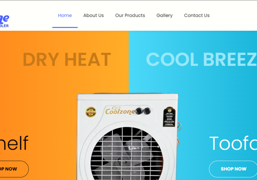 Web Design Package Example: Coolzoneaircooler Woocommerce website