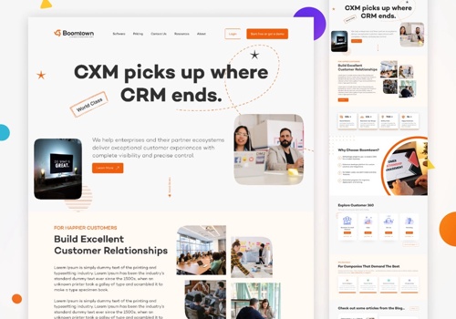 UX/UI Design Package Example: Boom town - Website UIUX Design