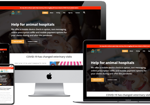 UX/UI Design Package Example: Vet Services Website