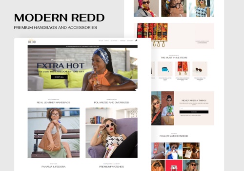 Web Design Package Example: Handbags and Accessories Ecommerce