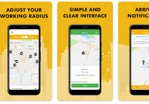 Mobile & App Marketing Package Example: Mobile App for Taxi Drivers and Passengers