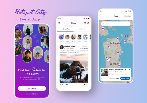 Mobile App Development Package Example: Hotspot City: Event app