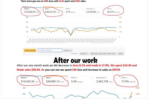 Advertising Package Example: Amazon PPC sponsored ads optimization