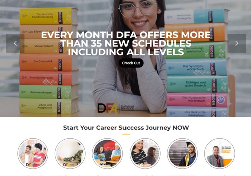 Web Design Package Example: Language Institute Website