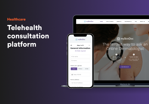 Web Development Package Example: MySkinDoc: telehealth consultation platform