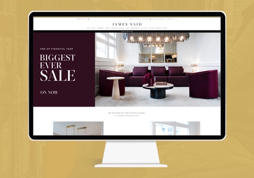 Web Design Package Example: JAMES SAID - BEST HOME DECOR & FURNISHINGS MAGENTO
