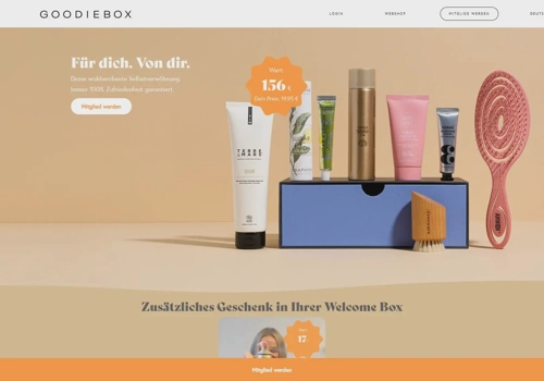 UX/UI Design Package Example: Goodiebox