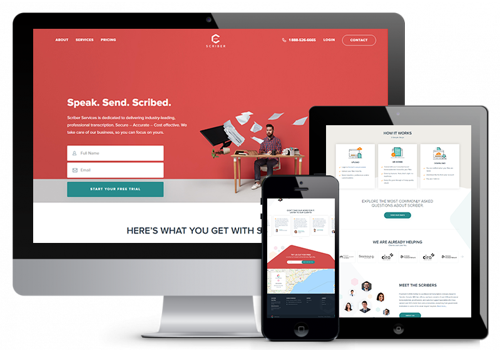 Web Design Package Example: Transcription Services