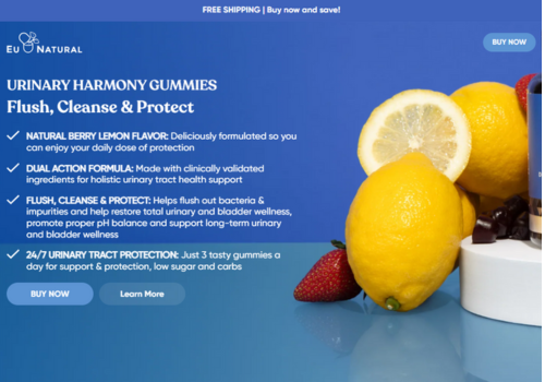 UX/UI Design Package Example: EU Naturals - Harmony Gummies LP