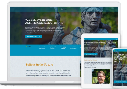 Web Development Package Example: Faith in the Future - Education Website