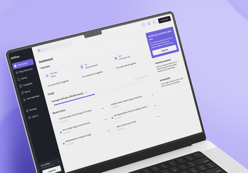 UX/UI Design Package Example: Altflow | AI Platform