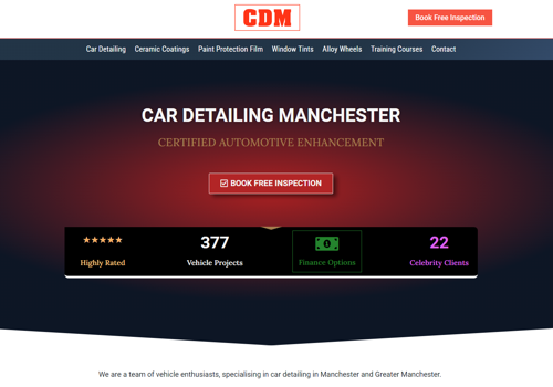 Web Design Package Example: New Website - Automotive