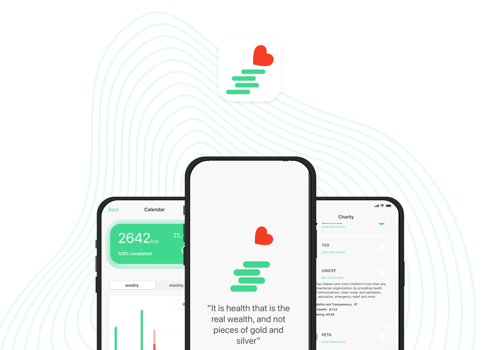 UX/UI Design Package Example: Mobile App For Healthy Motivation - UI/UX Design