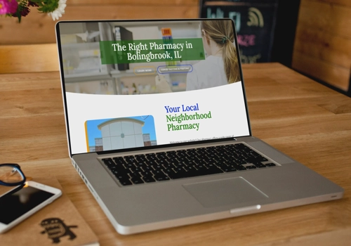 Web Design Package Example: Website design for Pharmacy