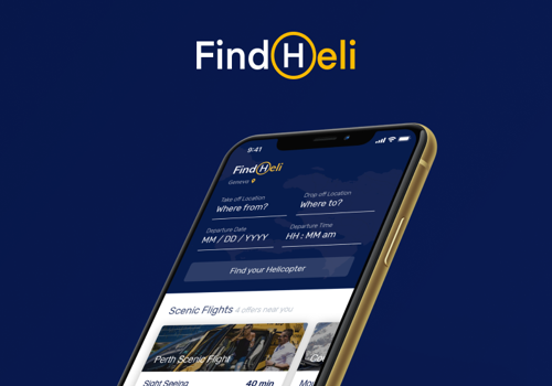 Mobile App Development Package Example: FindHeli – a Helicopter booking experience