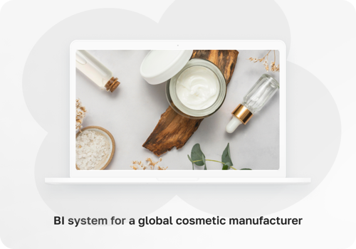 UX/UI Design Package Example: BI system for a global cosmetic manufacturer