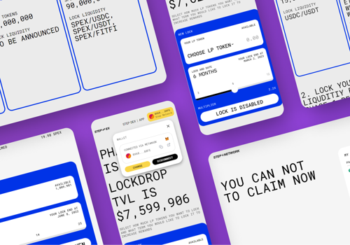 UX/UI Design Package Example: LockDrop Implementation for Decentralized Exchange