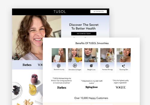 Web Design Package Example: Tusol E-com Innovative Website
