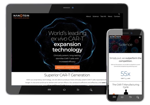 Web Design Package Example: Startup Biotech Website Design in Berkeley CA