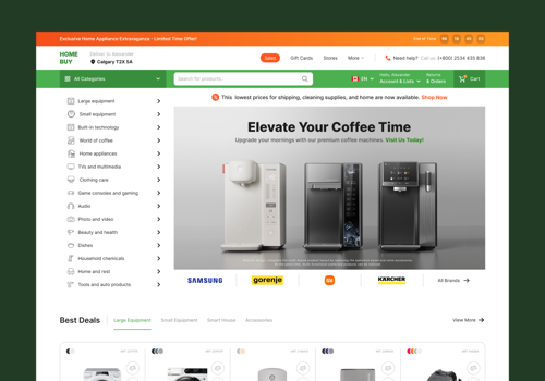 UX/UI Design Package Example: E-Commerce for electronics retailer