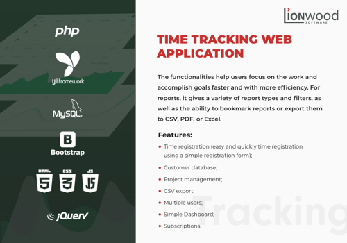 Web Development Package Example: Time Tracking Web Application